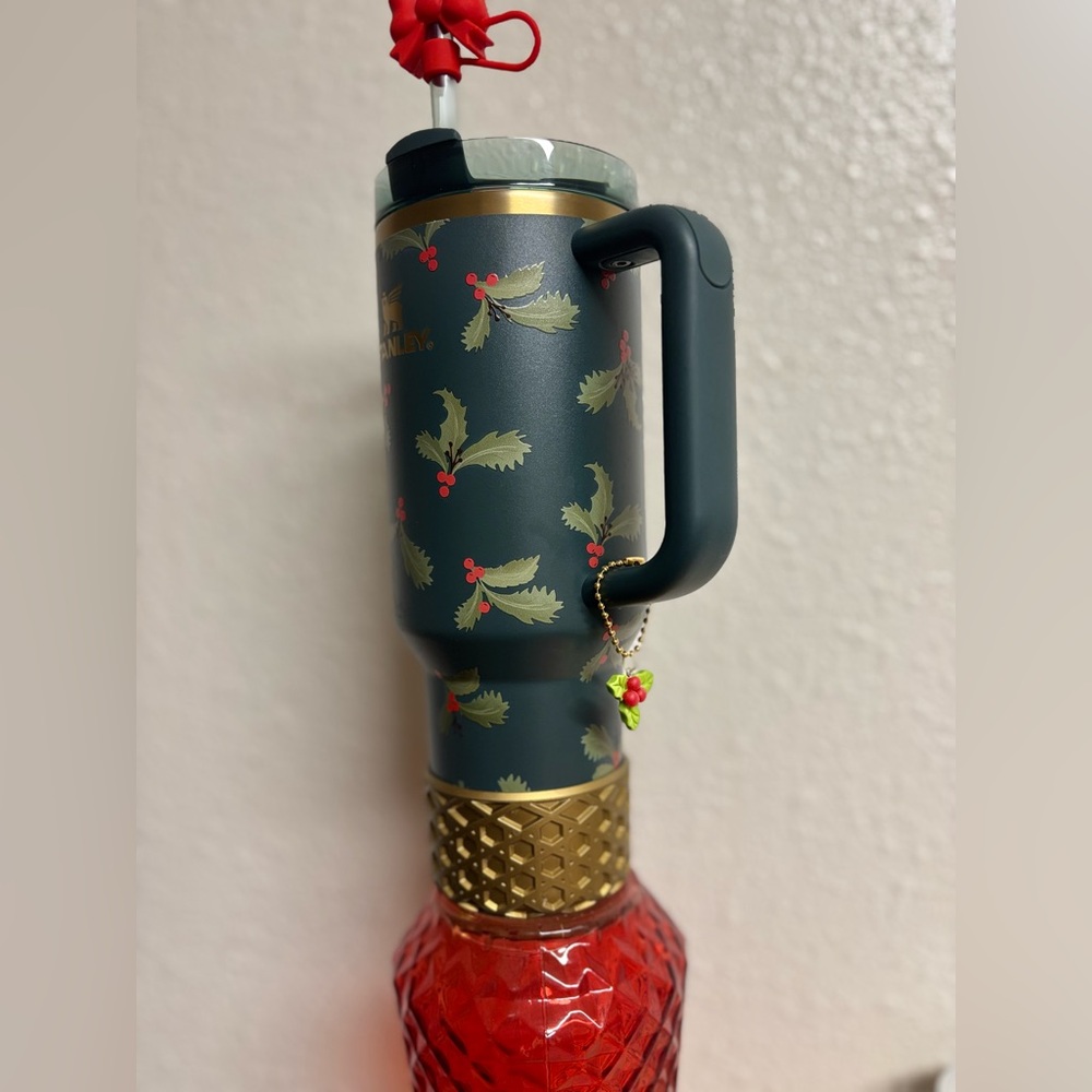 Cheer and Cheers Holiday Botanical Stanley Handle charm